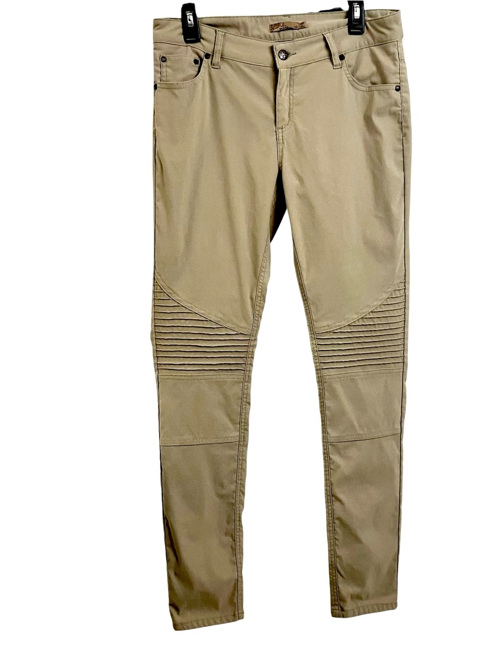 Prana Slim ‘Brenna’ Moto Skinny Pants in Khaki, 10